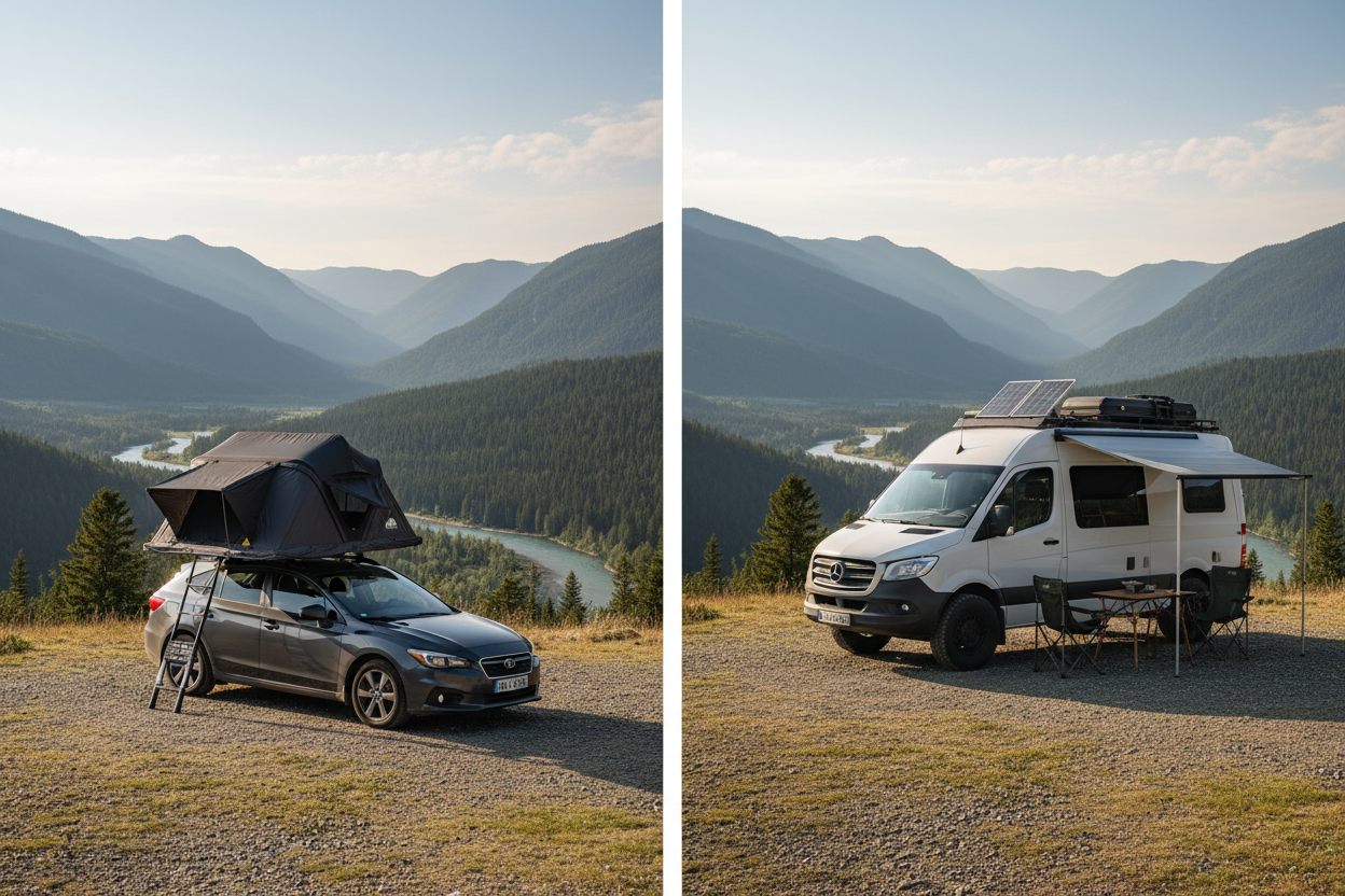 Tente de toit ou van aménagé : que choisir pour vos road trips ?