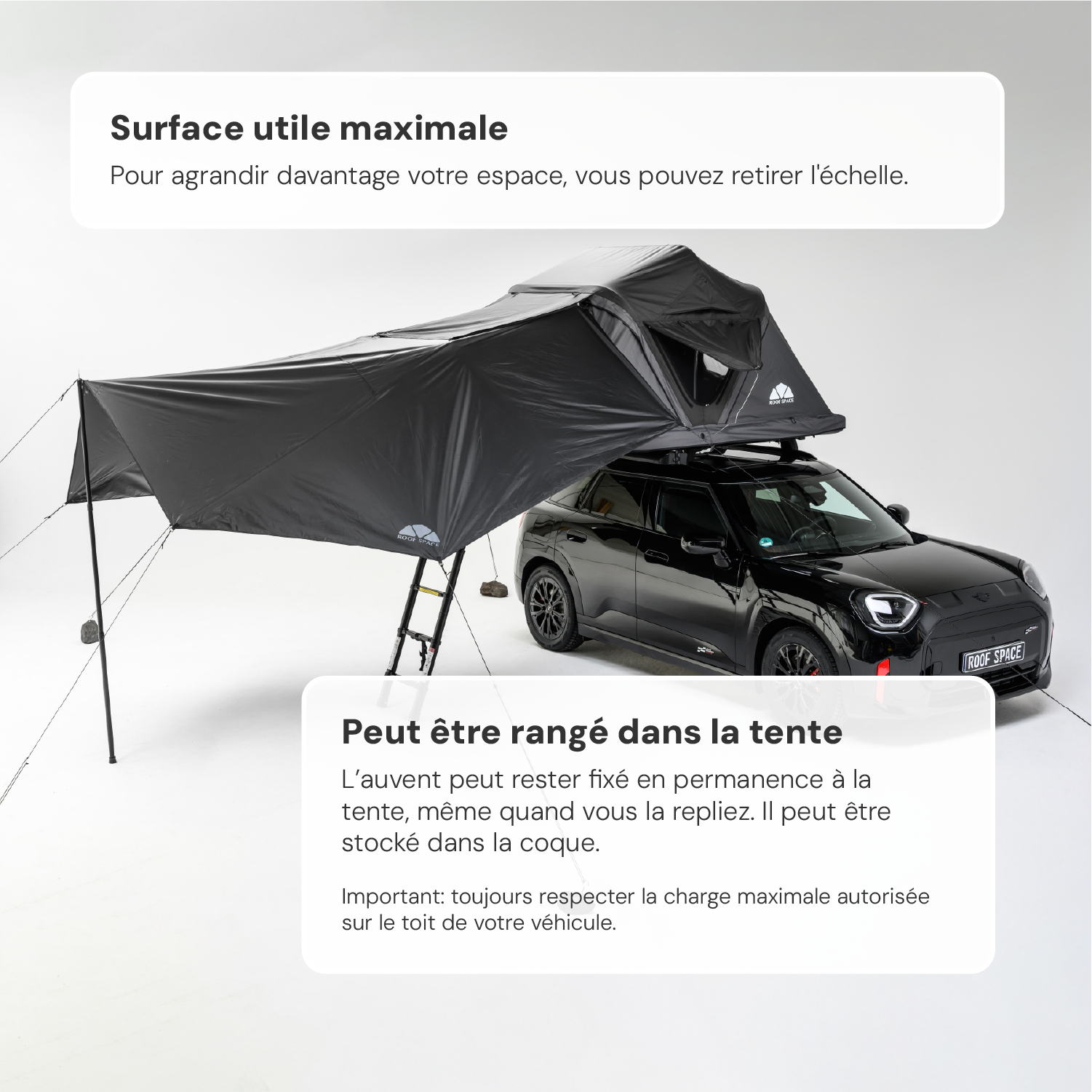 Auvent Light Awning pour tente de toit Roof Space 2 et Roof Space 4