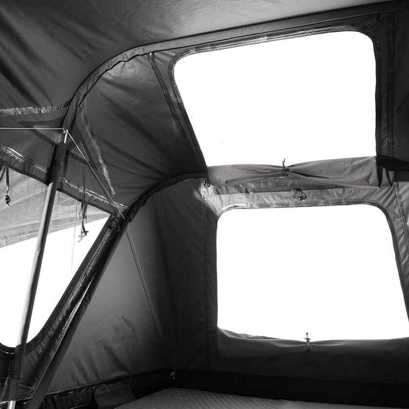 Roof Space 2 2-person rooftop tent interior skylight.
