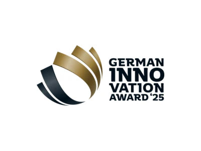 Logo du gagnant 2025 du German Innovation Award remporté par l'entreprise Roof Space